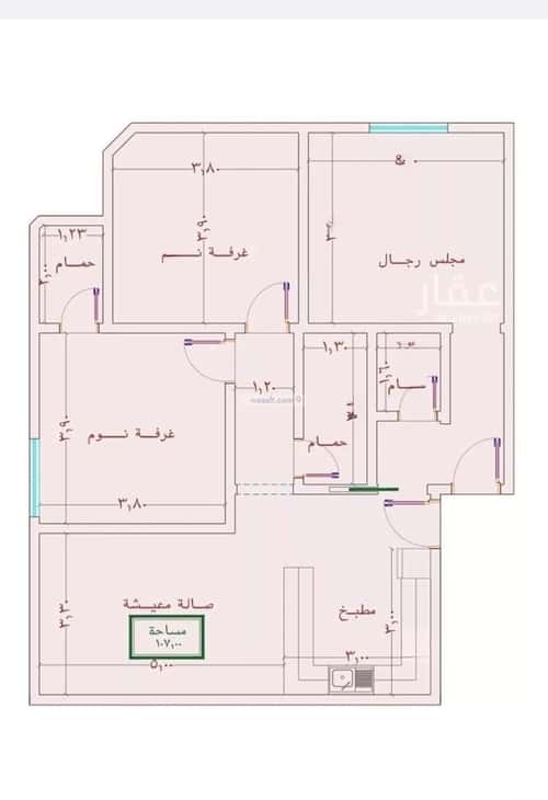 Apartment with 2 Bedrooms Al Swaryee, North Jeddah, Jeddah