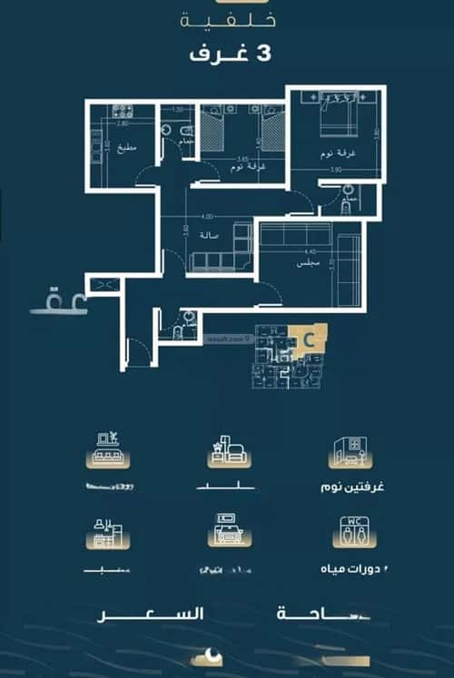 شقة ب 3 غرف النسيم، جنوب جدة، جدة