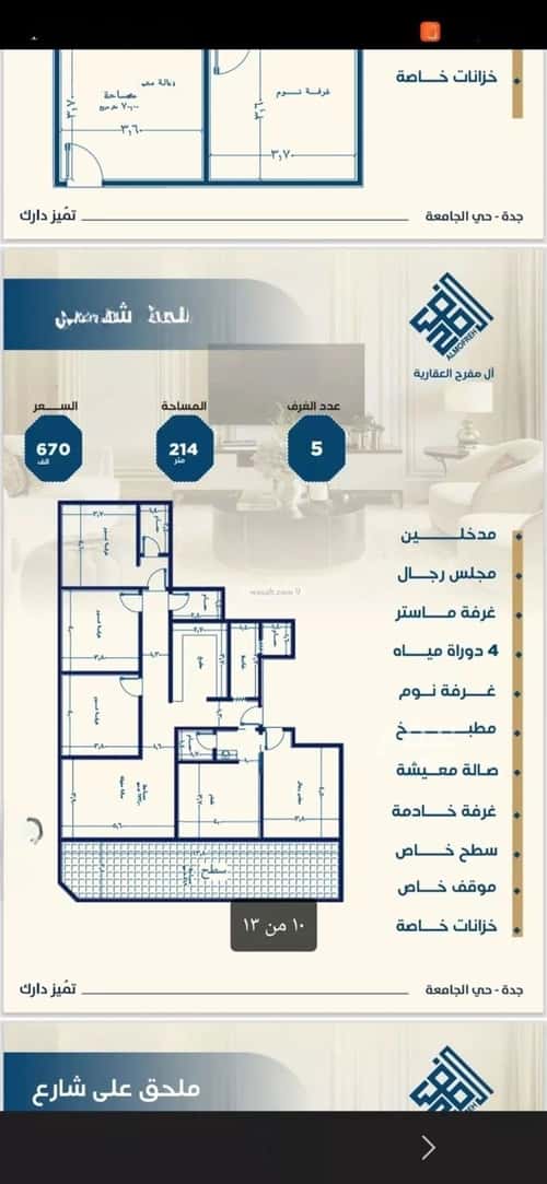 شقة ب 4 غرف الجامعة، جنوب جدة، جدة