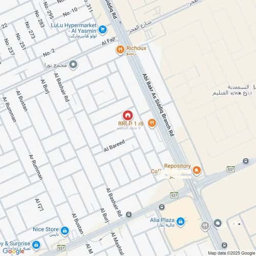 أرض 205 متر مربع شمالية على شارع 20م الياسمين، شمال الرياض، الرياض