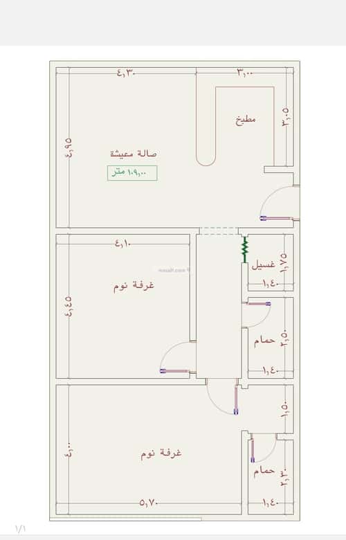شقة ب 4 غرف الجامعة، جنوب جدة، جدة