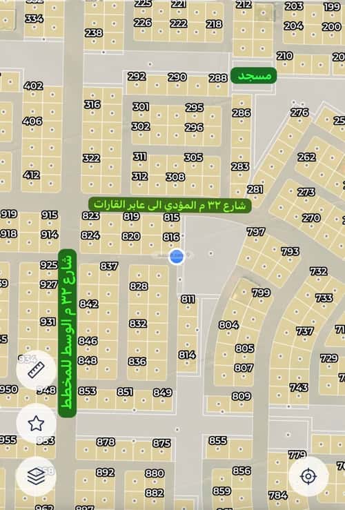 Land 310 SQM Facing South on 16m Width Street Al-Durra, North Jeddah, Jeddah