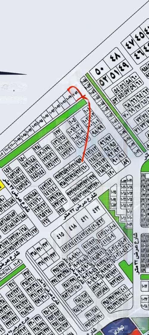 Land 1659 SQM Facing North East on 52m Width Street Al-Buhayrat, North Jeddah, Jeddah