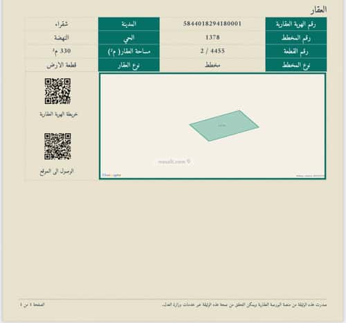 أرض 360 متر مربع جنوبية على شارع 28م الجامعة، شقراء