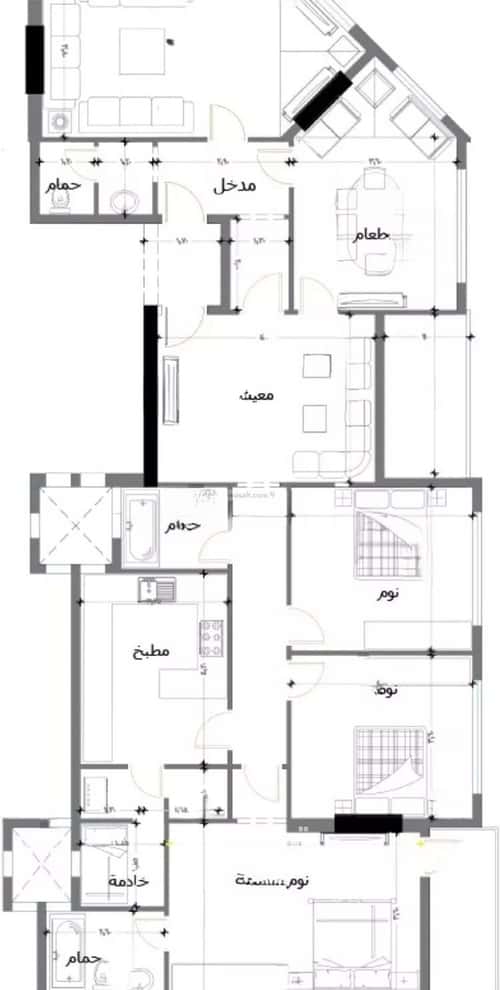 شقة ب 4 غرف الصواري، شمال جدة، جدة