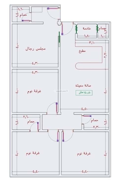 شقة 2939 متر مربع ب 4 غرف الجامعة، جنوب جدة، جدة