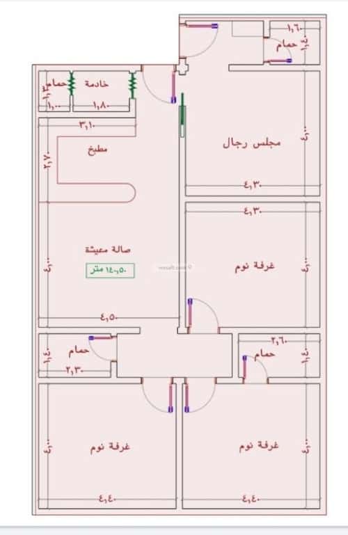 شقة 2939 متر مربع ب 4 غرف الجامعة، جنوب جدة، جدة