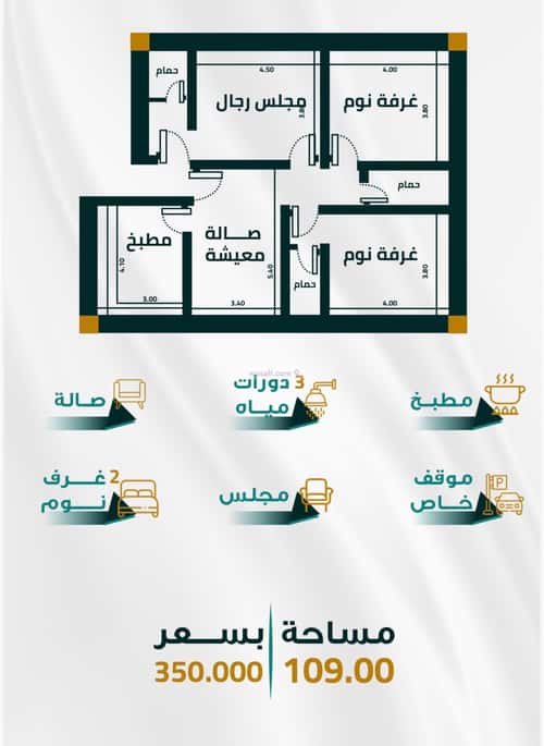 شقة 1666 متر مربع ب 3 غرف الفيحاء، جنوب جدة، جدة