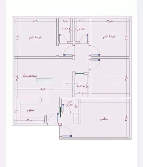 شقة ب 4 غرف الواحة، شرق جدة، جدة