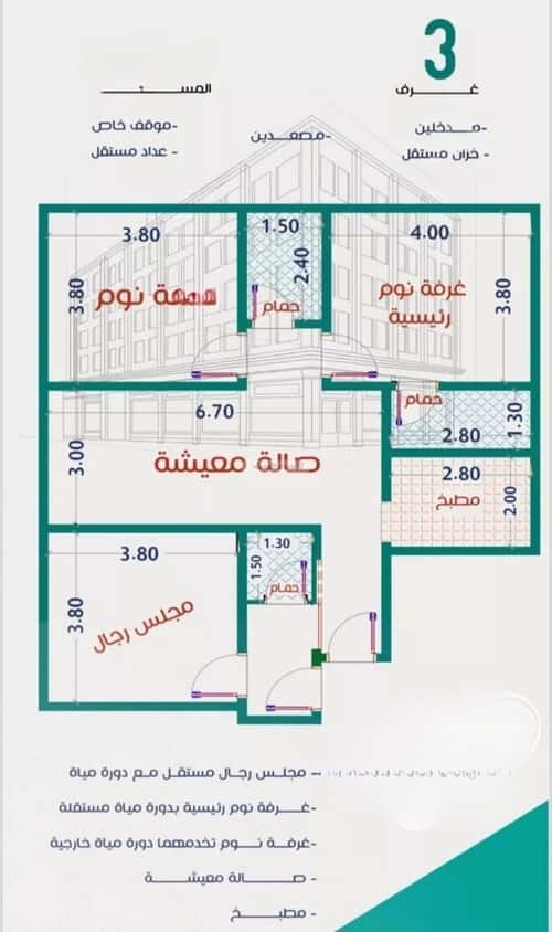 Apartment with 3 Bedrooms Al Rabbwah, North Jeddah, Jeddah