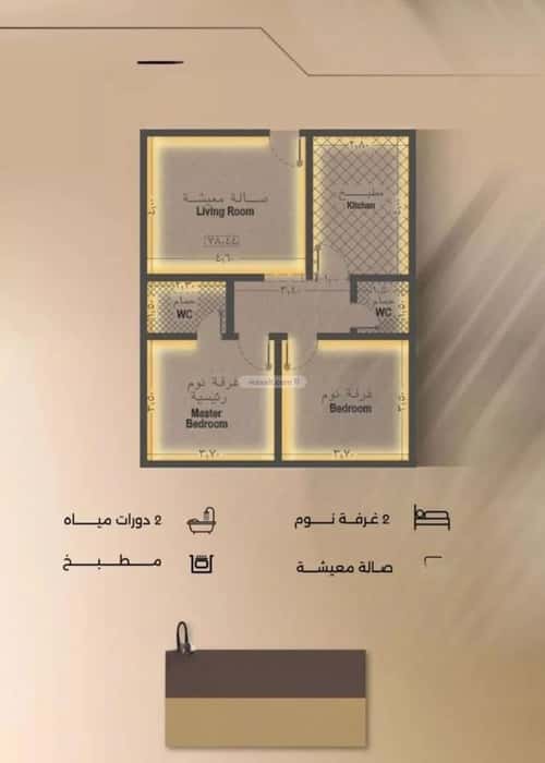 شقة بغرفتين الفيصلية، شمال جدة، جدة