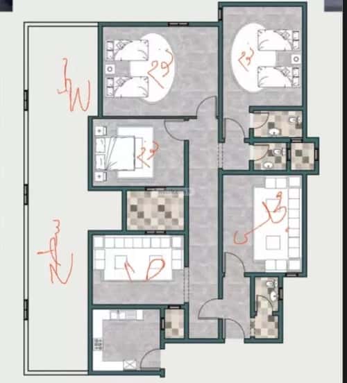 شقة ب 4 غرف بطحاء قريش، مكة المكرمة