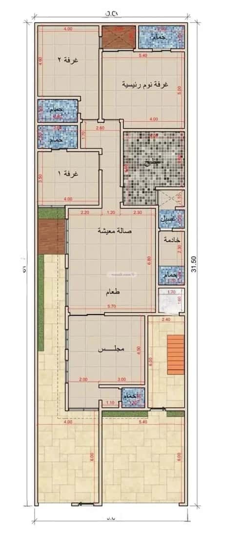 Floor 197 SQM with 3 Bedrooms An-Narjis, North Riyadh, Riyadh