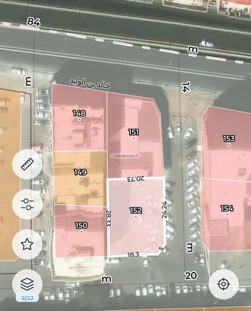 Land 586 SQM Facing South East on 20m Width Street Al Enabes, Madinah