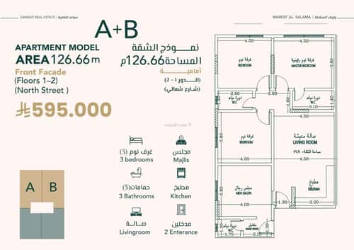 Apartment with 4 Bedrooms Al Salamah, North Jeddah, Jeddah