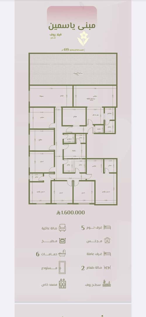 Apartment with 7 Bedrooms Al Rawdhah, North Jeddah, Jeddah