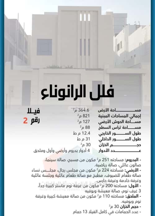 Villa 364 SQM Facing East on 16m Width Street Haya Al-Ranoona, Madinah