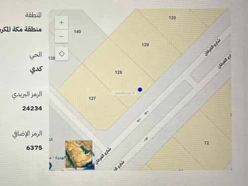 Land 1000 SQM Facing West on 36m Width Street Kudai, Makkah Al Mukarramah