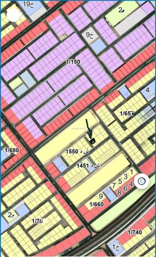 أرض 519 متر مربع غربية على شارع 15م المنار، الدمام