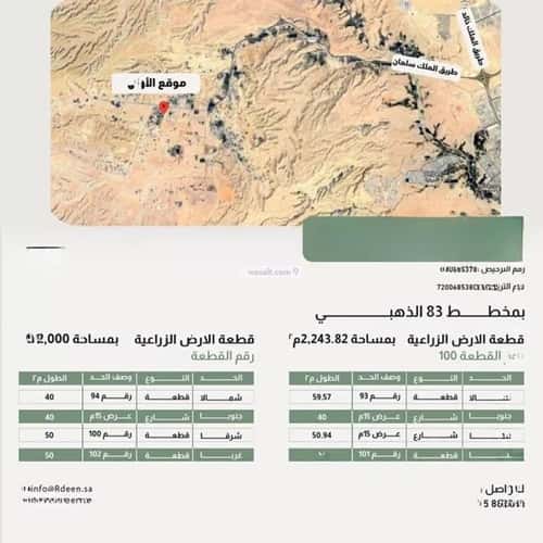 Land 2000 SQM Facing South on 15m Width Street Al Omariya, Al Omariya