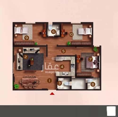 Apartment with 3 Bedrooms Ar-Rawdah, East Riyadh, Riyadh