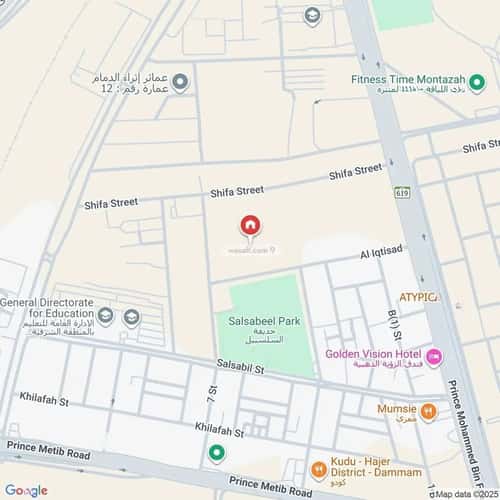 فيلا 375 متر مربع غربية على شارع 15م الفردوس، الدمام