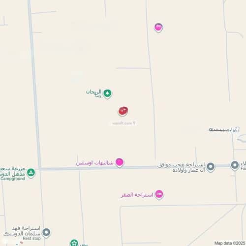 استراحة 630 متر مربع شمالية على شارع 15م الريحان، الخرج