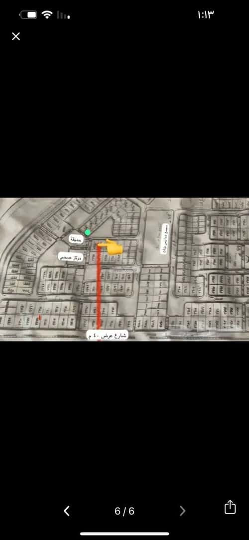 أرض 768 متر مربع ثلاثة شوارع على شارع 6م مخطط وادي  الفرع، وادي  الفرع