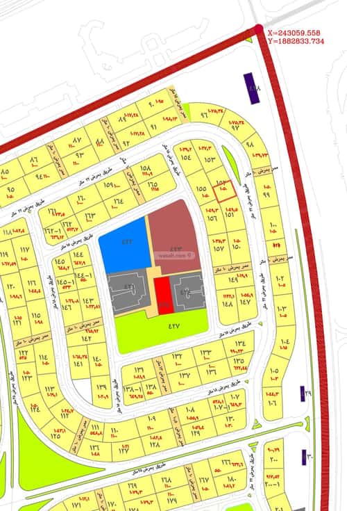 أرض 525 متر مربع شرقية على شارع 25م الناصرية 4، جازان