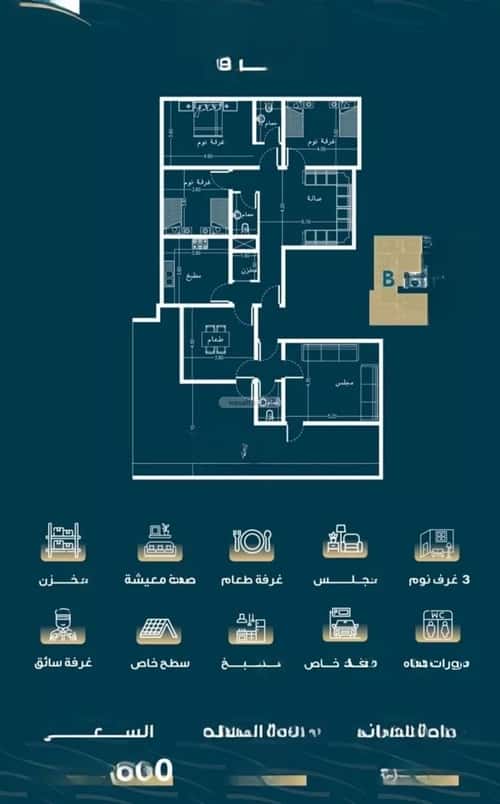 شقة ب 5 غرف النسيم، جنوب جدة، جدة