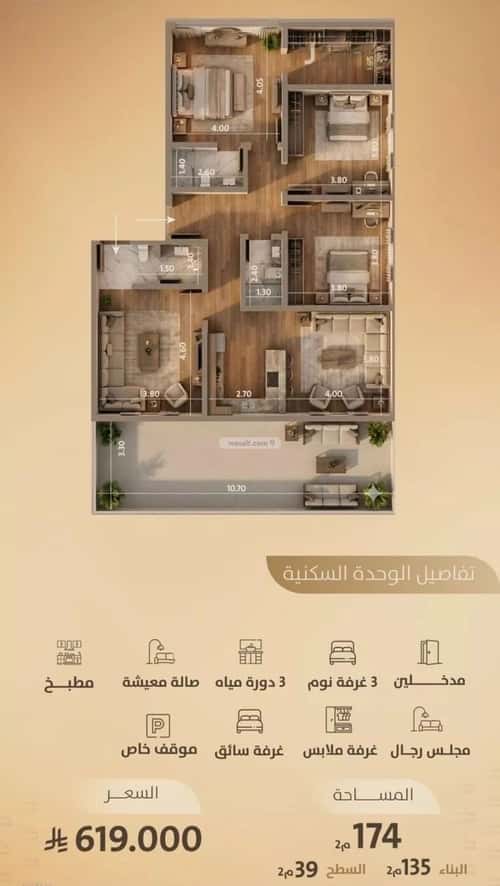 Apartment with 4 Bedrooms Al Faysaleyyah, North Jeddah, Jeddah