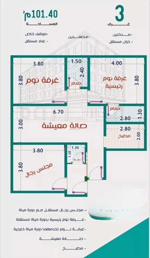 Apartment with 3 Bedrooms Al Rabbwah, North Jeddah, Jeddah