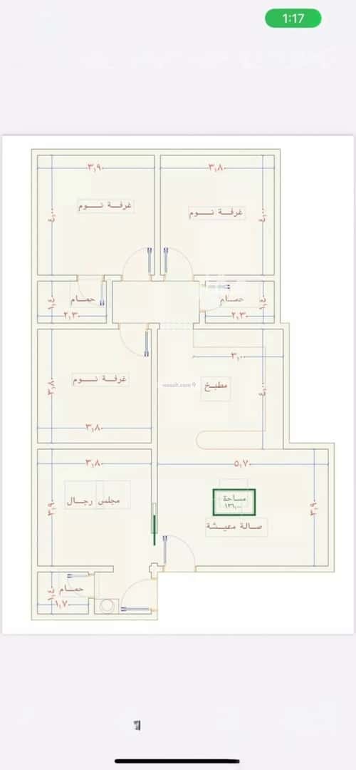 Apartment with 4 Bedrooms Al Swaryee, North Jeddah, Jeddah