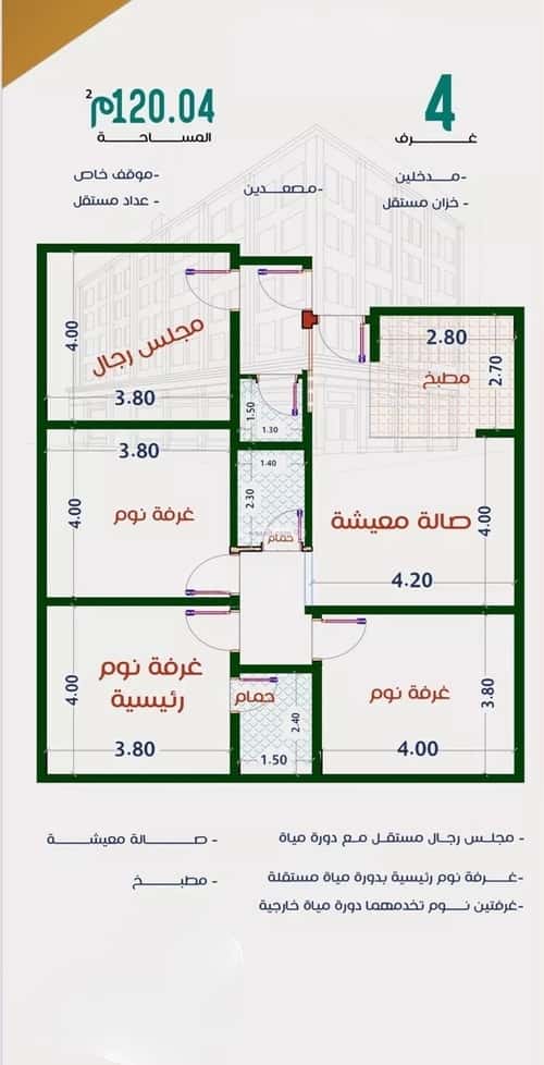 Apartment with 3 Bedrooms Al Rabbwah, North Jeddah, Jeddah