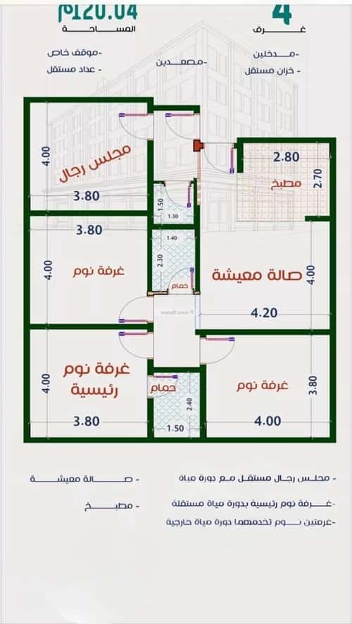 شقة ب 3 غرف الربوة، شمال جدة، جدة
