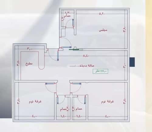 شقة ب 3 غرف الواحة، شرق جدة، جدة