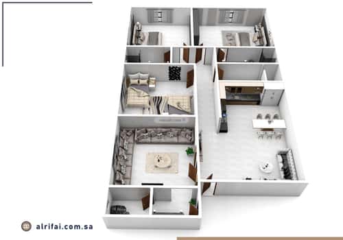 شقة 131 متر مربع ب 4 غرف السلامة، شمال جدة، جدة