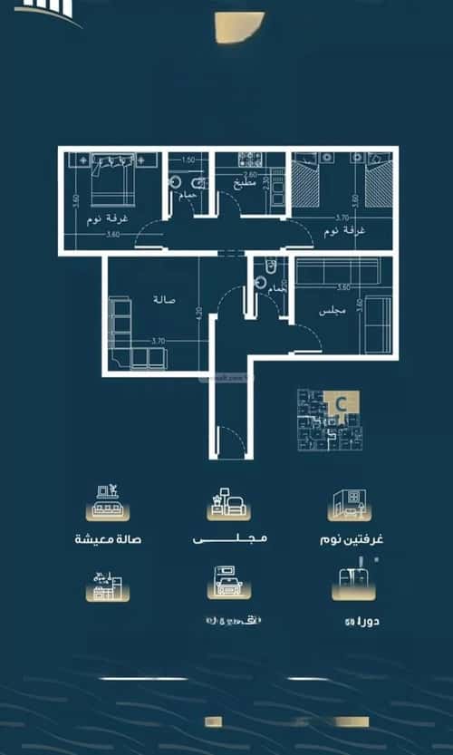 شقة ب 3 غرف النسيم، جنوب جدة، جدة