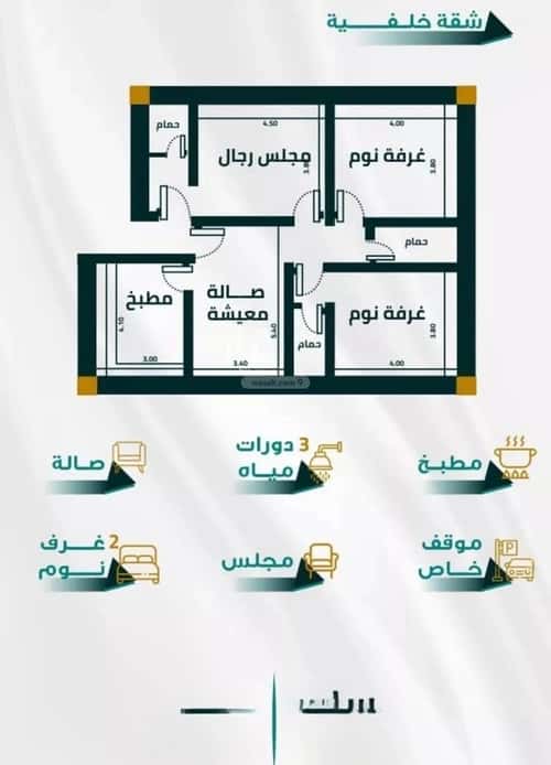 شقة ب 3 غرف الفيحاء، جنوب جدة، جدة