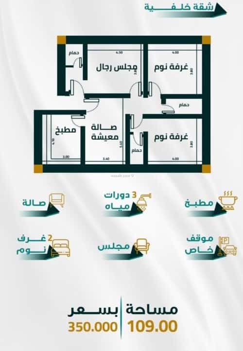 شقة 1666 متر مربع ب 3 غرف الفيحاء، جنوب جدة، جدة