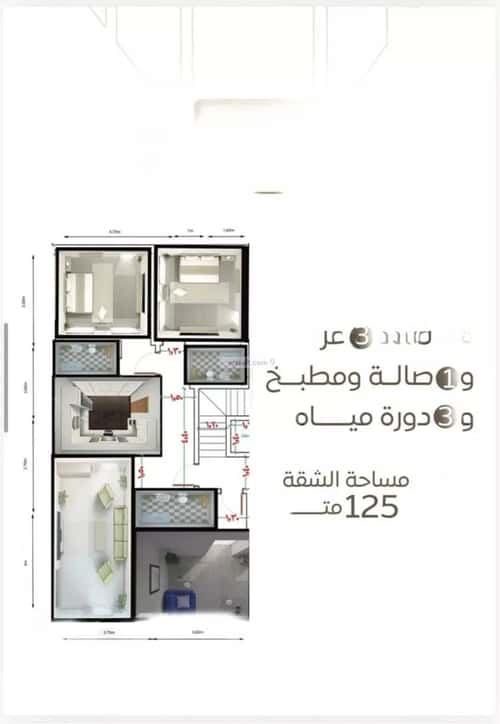 شقة ب 3 غرف الشرفية، جنوب جدة، جدة