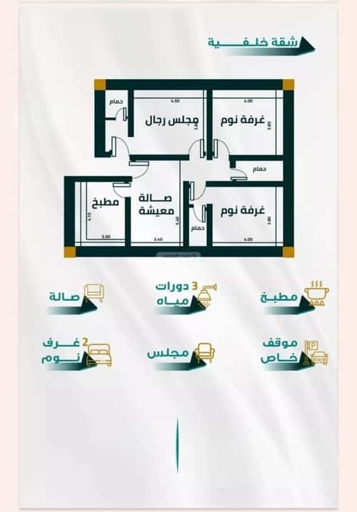 Apartment with 3 Bedrooms Al Faiha|A, South Jeddah, Jeddah