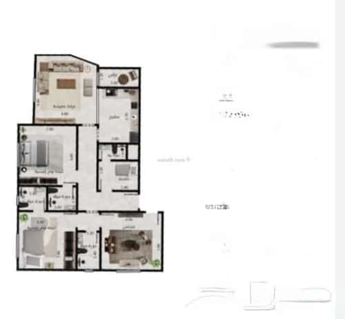 شقة بغرفتين الثغر، جنوب جدة، جدة
