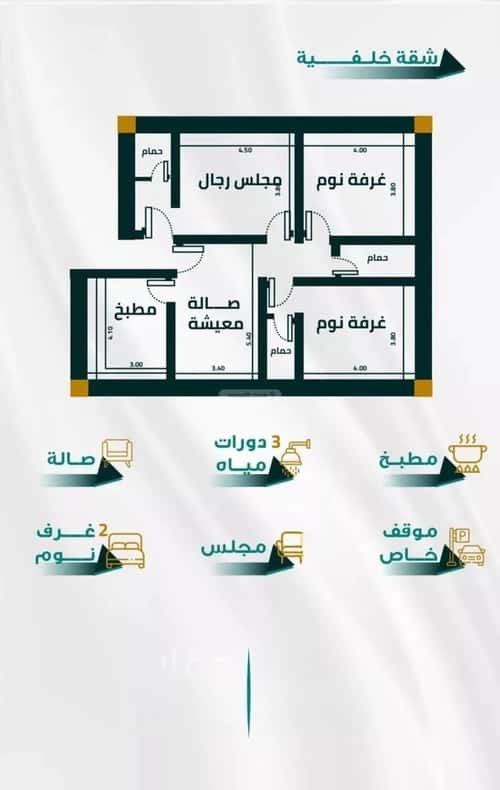 شقة ب 3 غرف الفيحاء، جنوب جدة، جدة