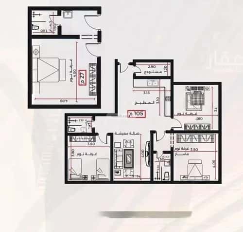 Apartment 810 SQM with 2 Bedrooms Al Safa, North Jeddah, Jeddah