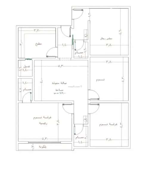 شقة 720 متر مربع ب 4 غرف الصواري، شمال جدة، جدة