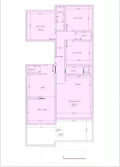 Apartment 2386 SQM with 5 Bedrooms Al Wahah, East Jeddah, Jeddah