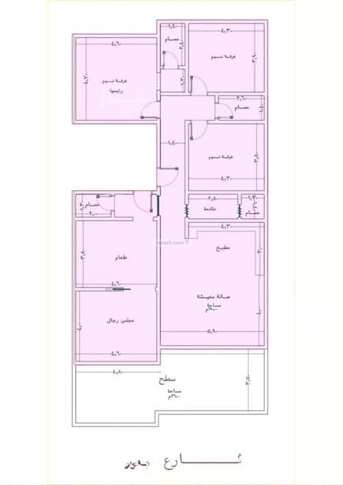 شقة 2386 متر مربع ب 5 غرف الواحة، شرق جدة، جدة