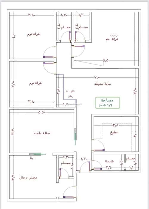 شقة 875 متر مربع ب 5 غرف النزهة، شمال جدة، جدة