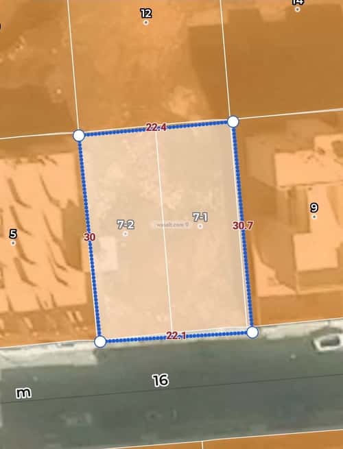 أرض 660 متر مربع جنوبية على شارع 16م الاناهي، المدينة المنورة